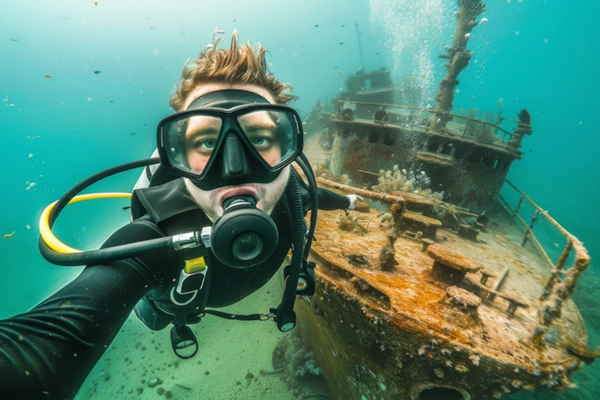 Descobrindo Relíquias: Aventuras de Mergulho em Naufrágios no Caribe